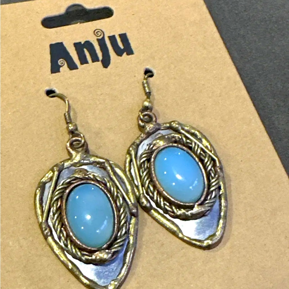 Anju Blue Mixed Metal Earrings